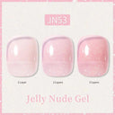 Ethereal Pink & White Jelly Nail Gel for Long-lasting Beauty