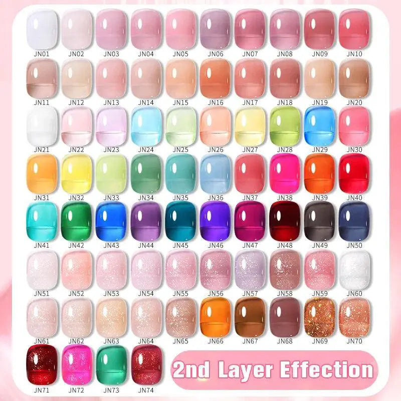 Ethereal Pink And White Jelly Nail Gel Long Lasting Beauty
