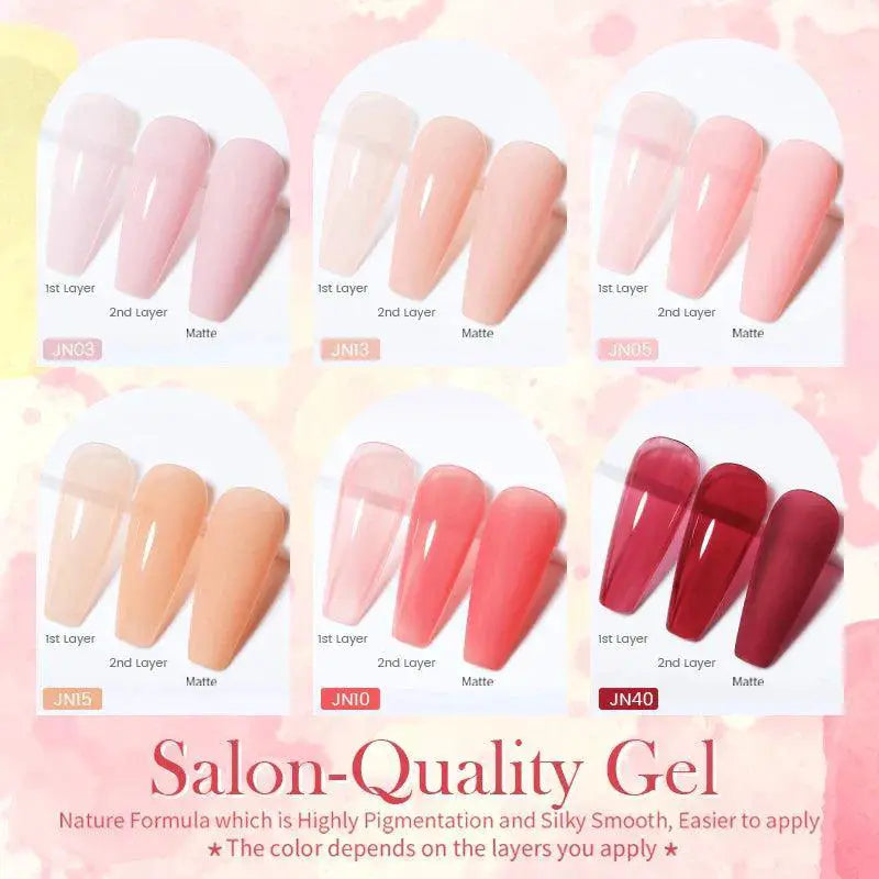 Ethereal Pink And White Jelly Nail Gel Long Lasting Beauty