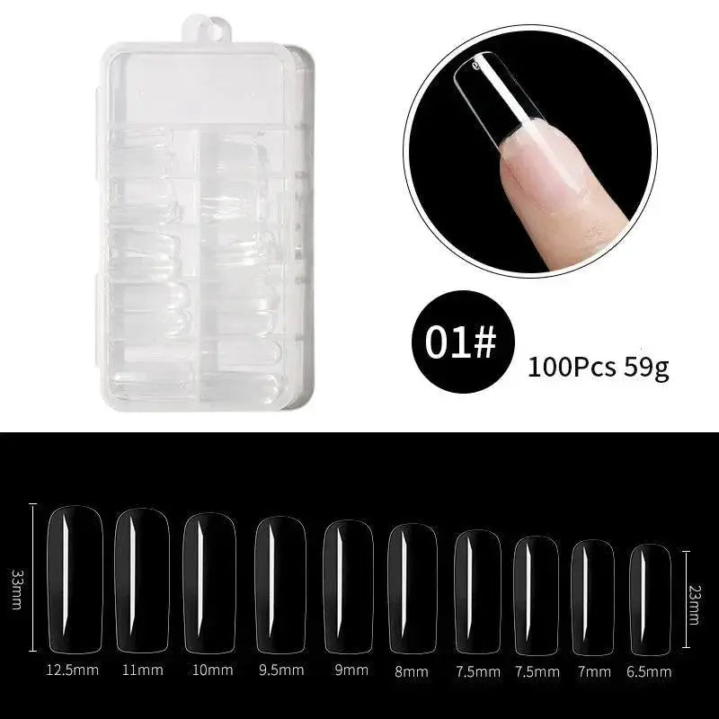 Ethereal Sheer Coffin Ballet Nail Kit for Stunning Nails
