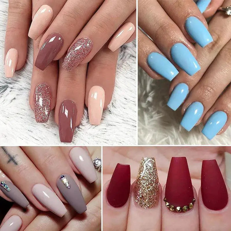Ethereal Sheer Coffin Ballet Nail Kit for Stunning Nails