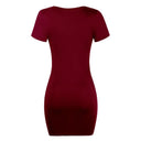 Europe Fashion Sexy Dress Sensual Solid Color Evening Wear