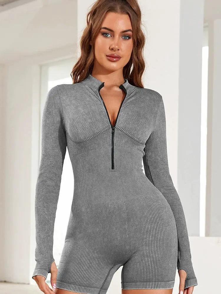 European American All Match Long Sleeves Jumpsuit Women 2024