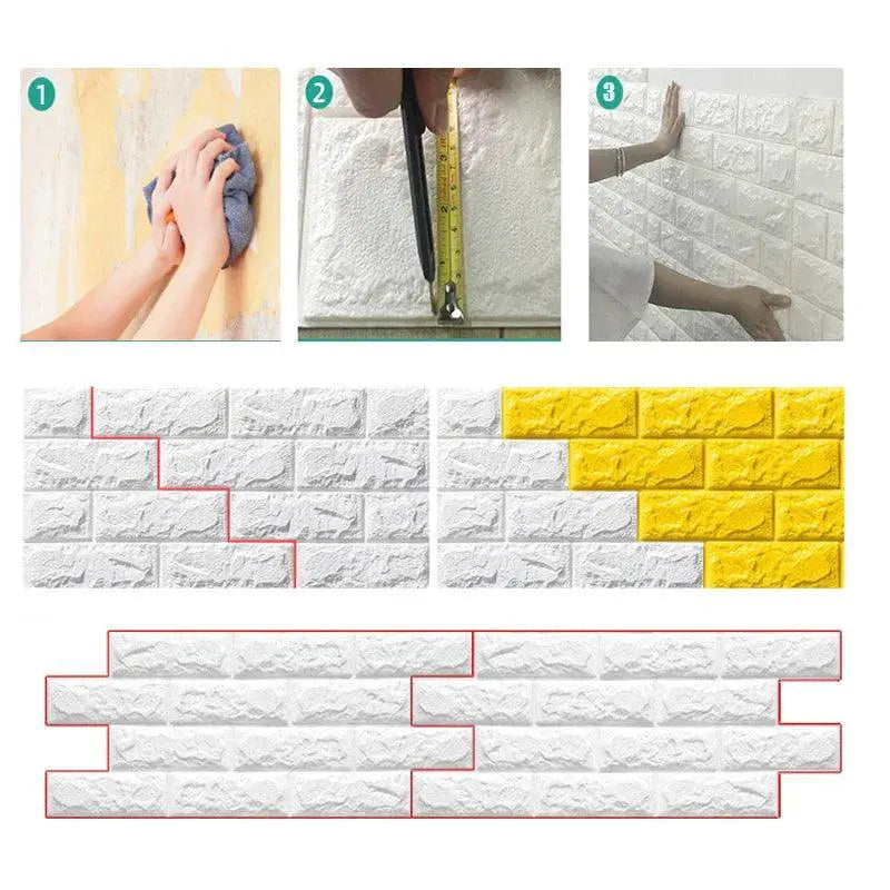 European Style 3D Wall Stickers Home Decor Kitchen Bath
