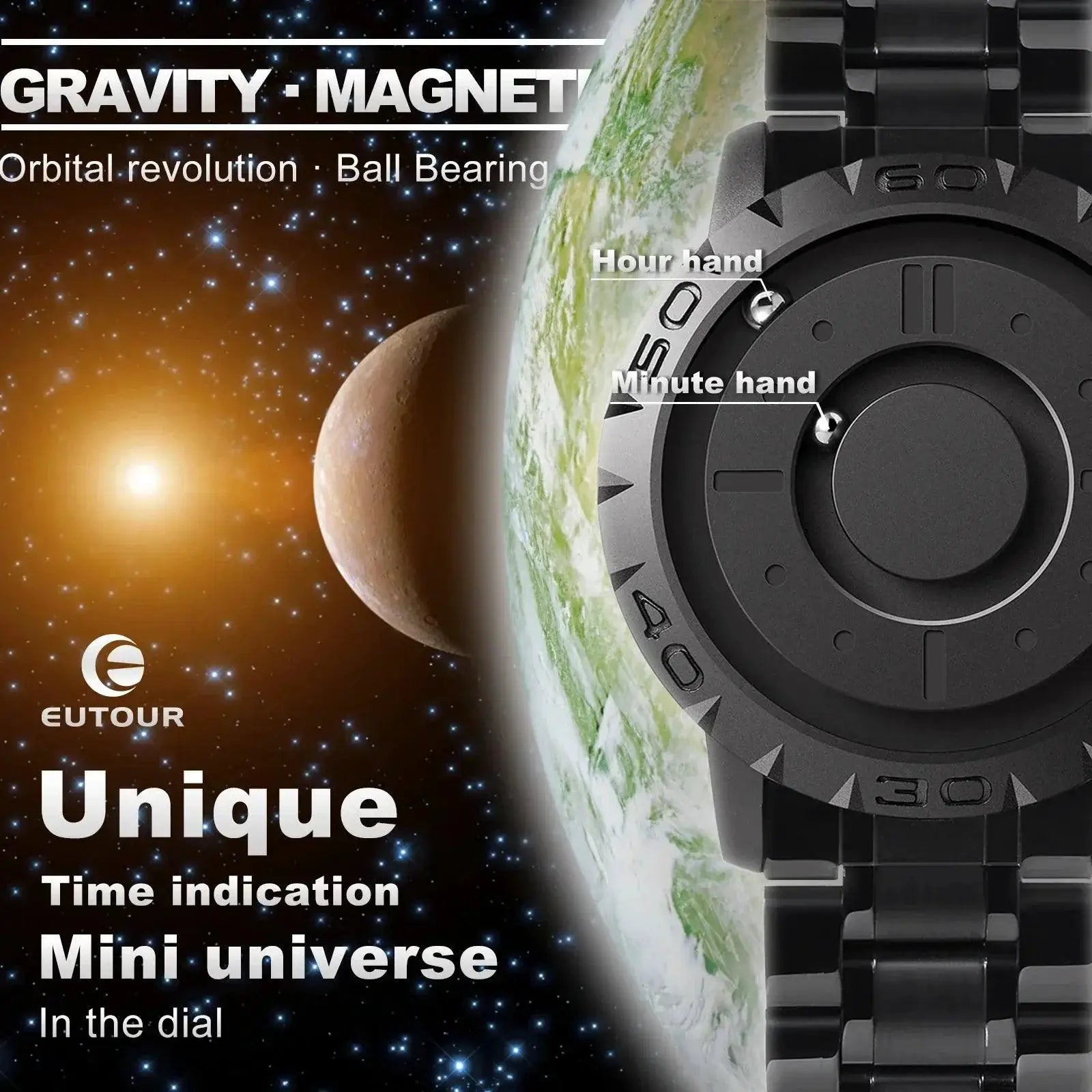 EUTOUR Magnetic Watches Waterproof Timepiece Elegance