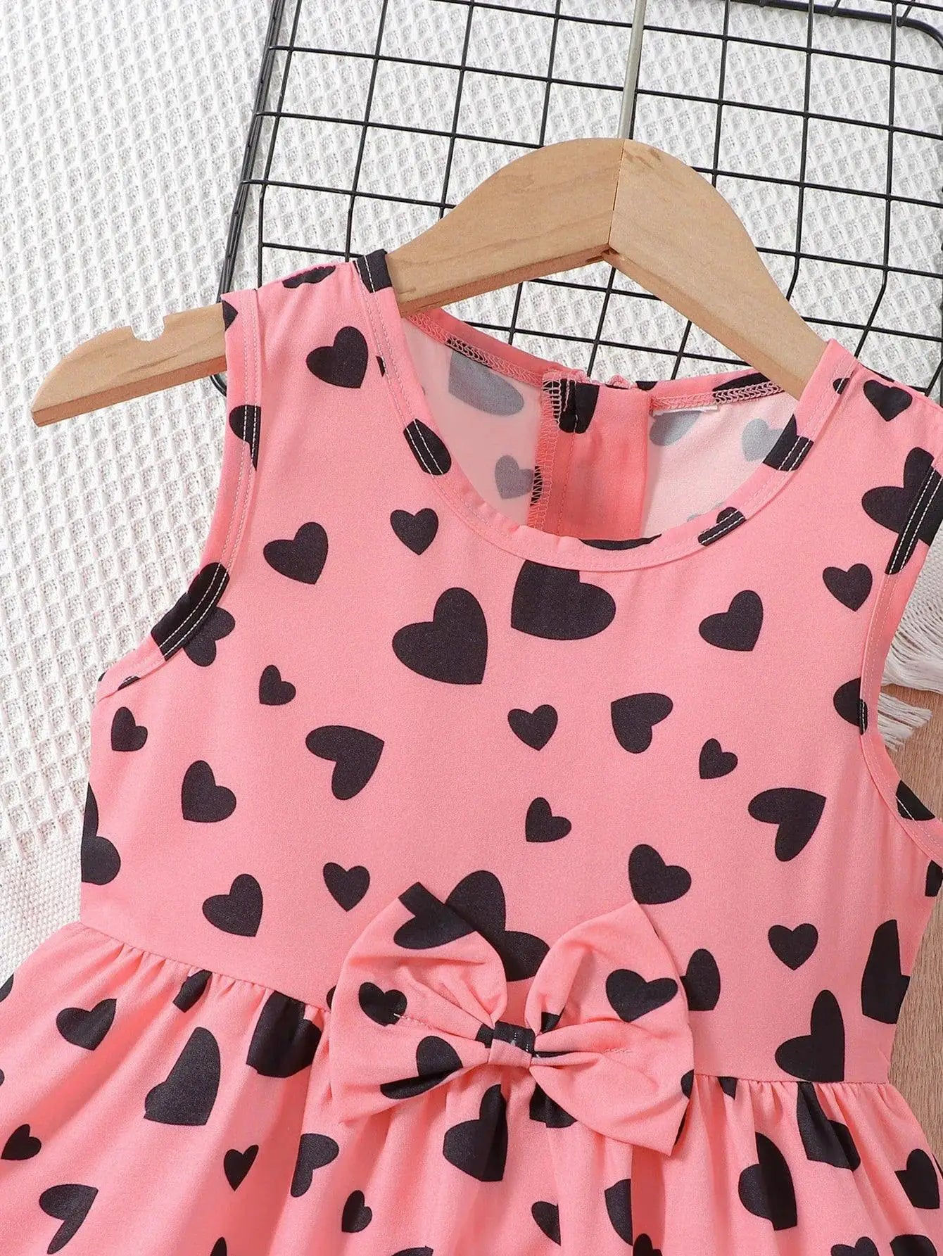 Evryday Love Heart Dress and Hat Set for Stylish Kids