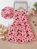 EVRYDAY Love Heart Dress & Hat Set for Stylish Kids