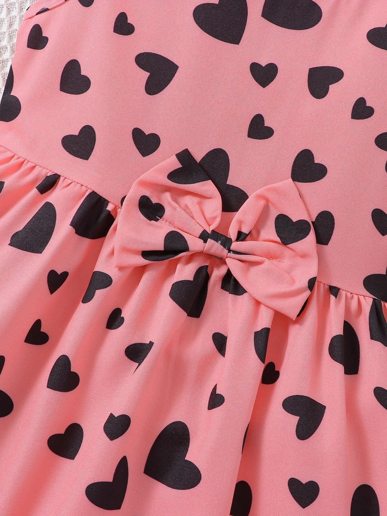 Evryday Love Heart Dress and Hat Set for Stylish Kids