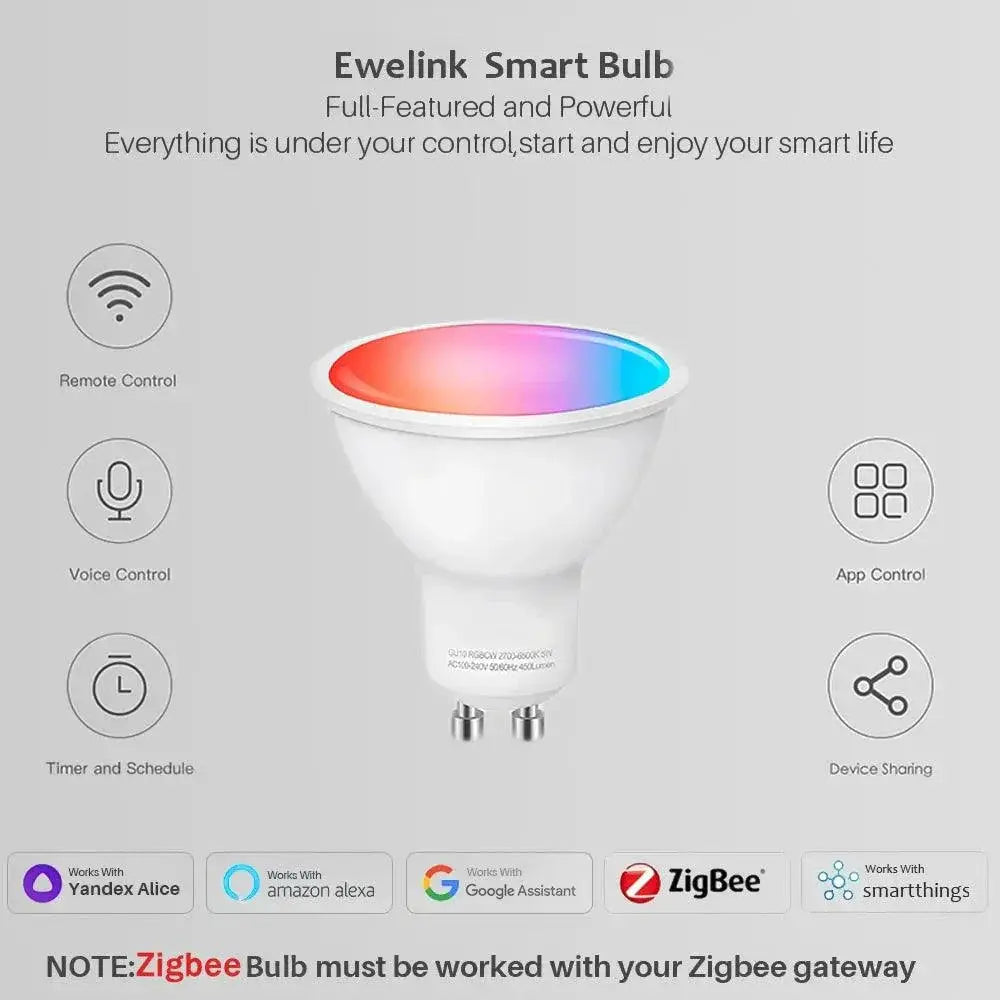 Ewelink GU10 Zigbee Smart Bulb Enhanced Lighting Control - OurLum.com