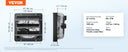 VEVOR Shutter Exhaust Fan 12 Inch with Humidity Controller