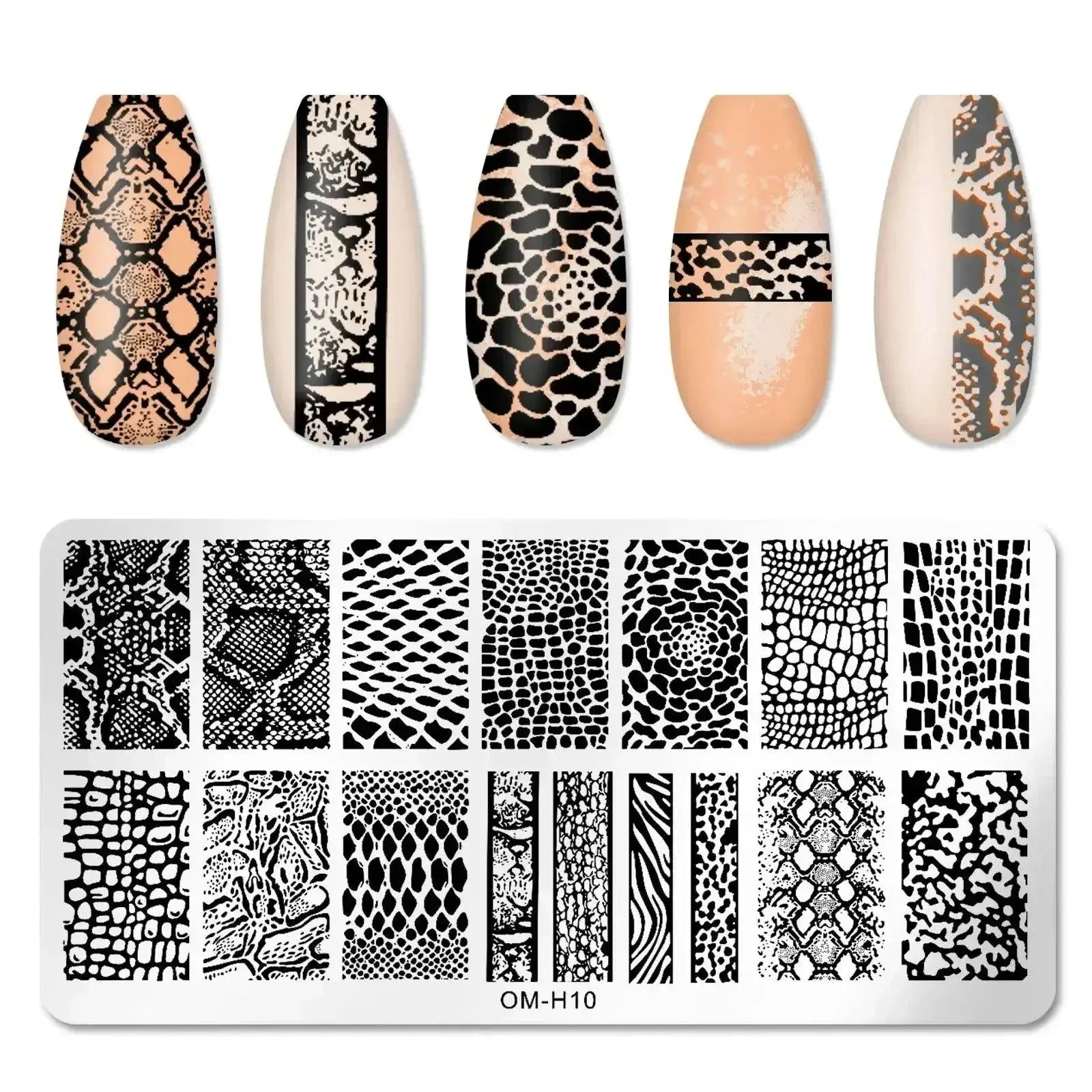 Exotic Animal Nail Art Stamping Plates for Manicures