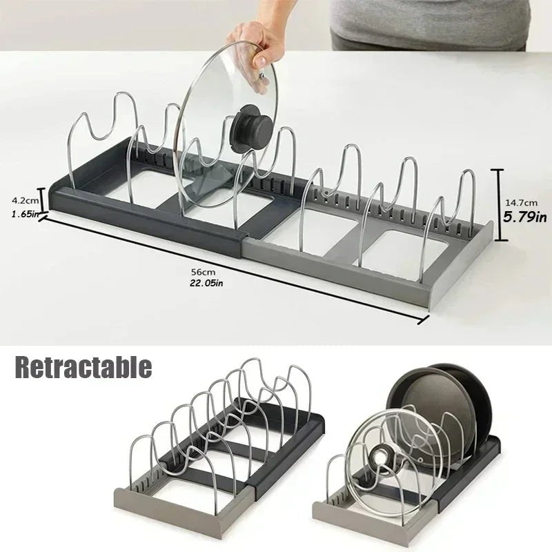 Space-Saving Pots And Pans Cabinet Rack — product view 8