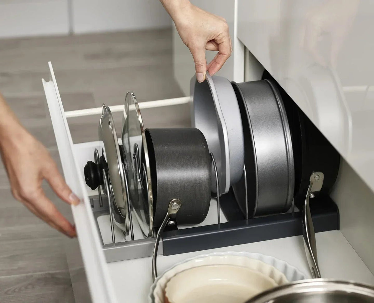 Space-Saving Pots And Pans Cabinet Rack — product view 14