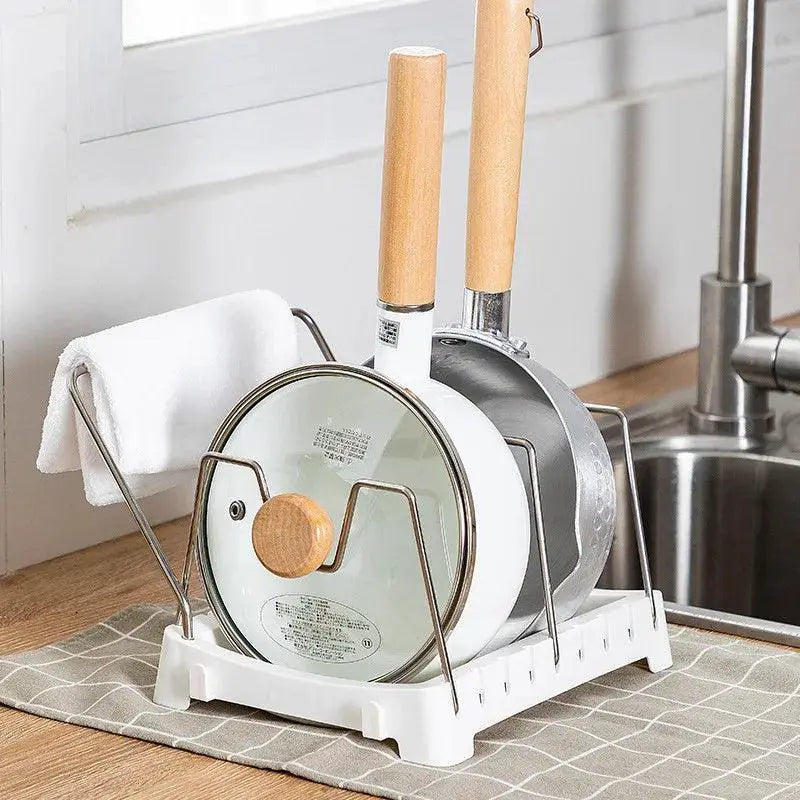 Expandable Stainless Steel Kitchen Cabinet Organizer Pots