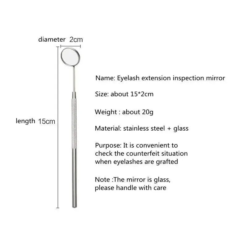 Extended Handle Eyelash Mirror for Flawless Lash Application