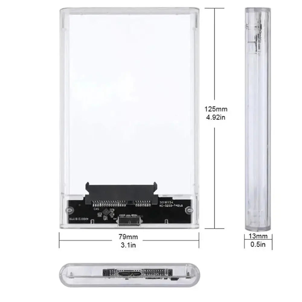 Tool Free External HDD Case USB Three Point Zero Enclosure