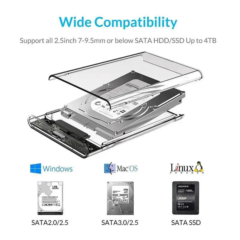 External HDD Enclosure Fast UASP Data Transfer Technology