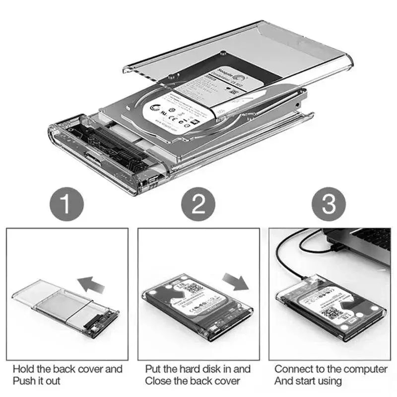 External SSD Enclosure Plug And Play 2.5 Inch Case