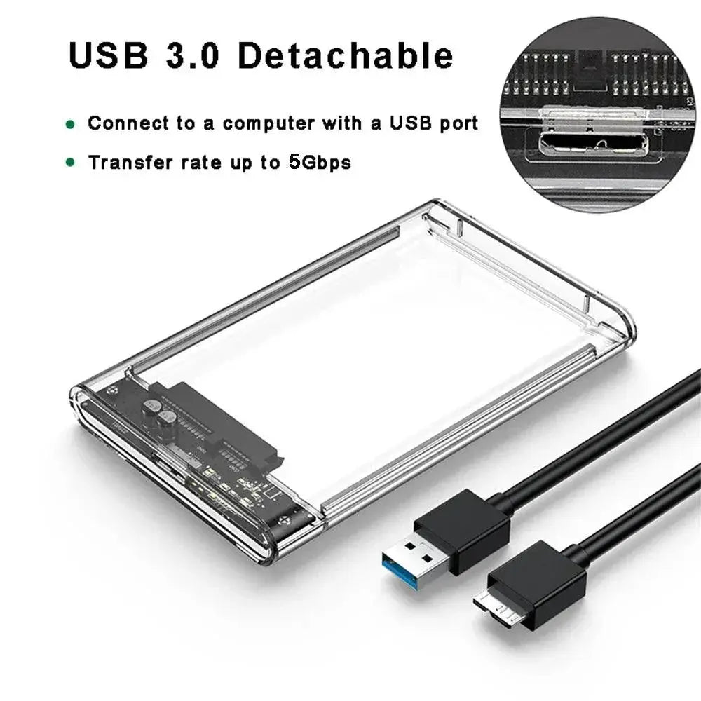 External SSD Enclosure Plug And Play 2.5 Inch Case