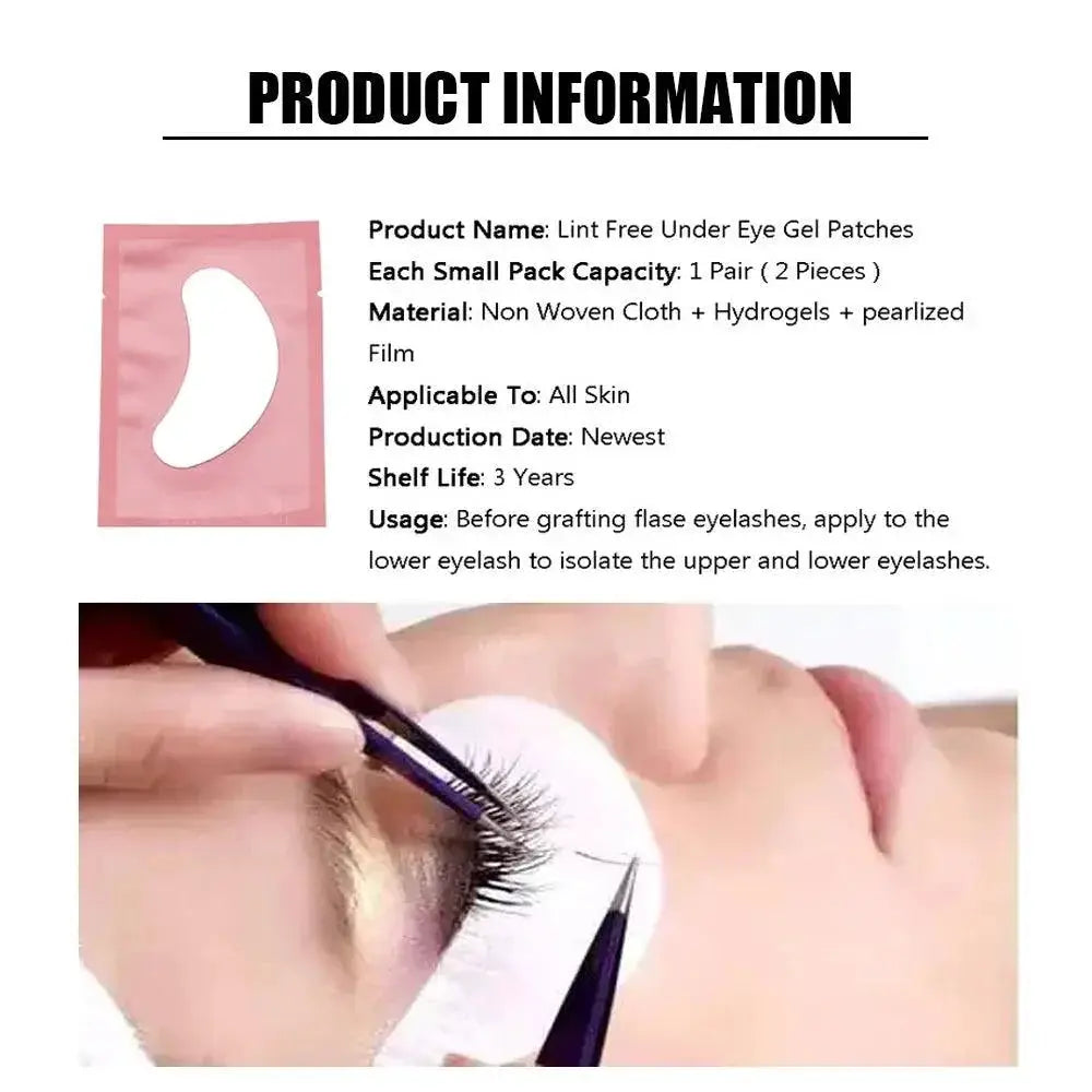 Eye Gel Patches for Seamless Eyelash Extensions 100 Pairs