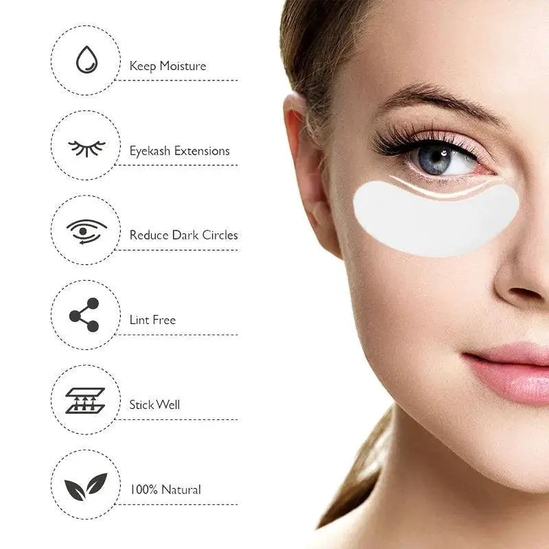 Eye Gel Patches for Seamless Eyelash Extensions 100 Pairs