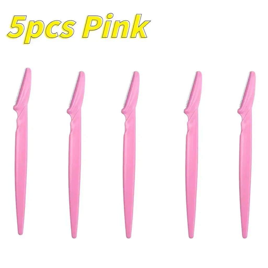 Eyebrow Trimmer Set for AtHome Grooming — 10Pcs Pink