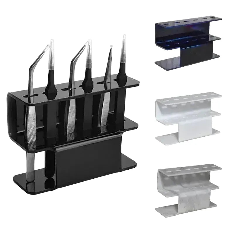 Organized Tweezers Stand for Lash Tools — Marble