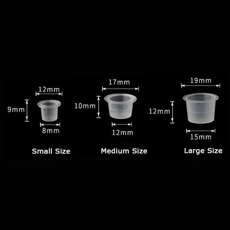 EZ Clear Plastic Microblading Ink Cups For Tattoo Supplies