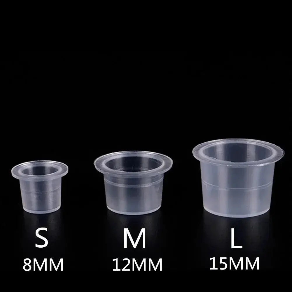 EZ Clear Plastic Microblading Ink Cups For Tattoo Supplies