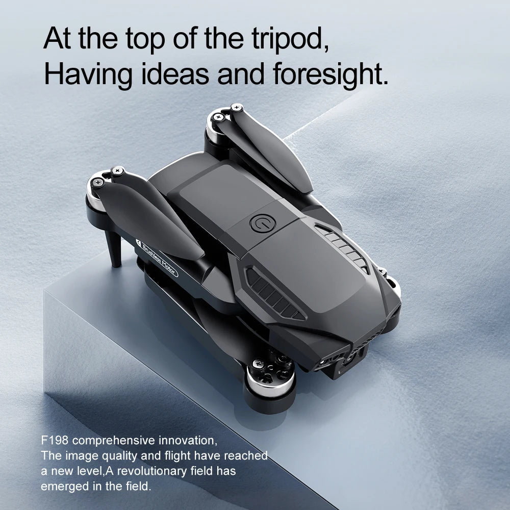 F198 Foldable Dual Camera Drone - 4K Ready With 1080P WiFi FPV Travel Quadcopter