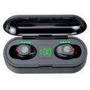 F9 TWS Bluetooth Earbuds with Charging Case Waterproof Audio