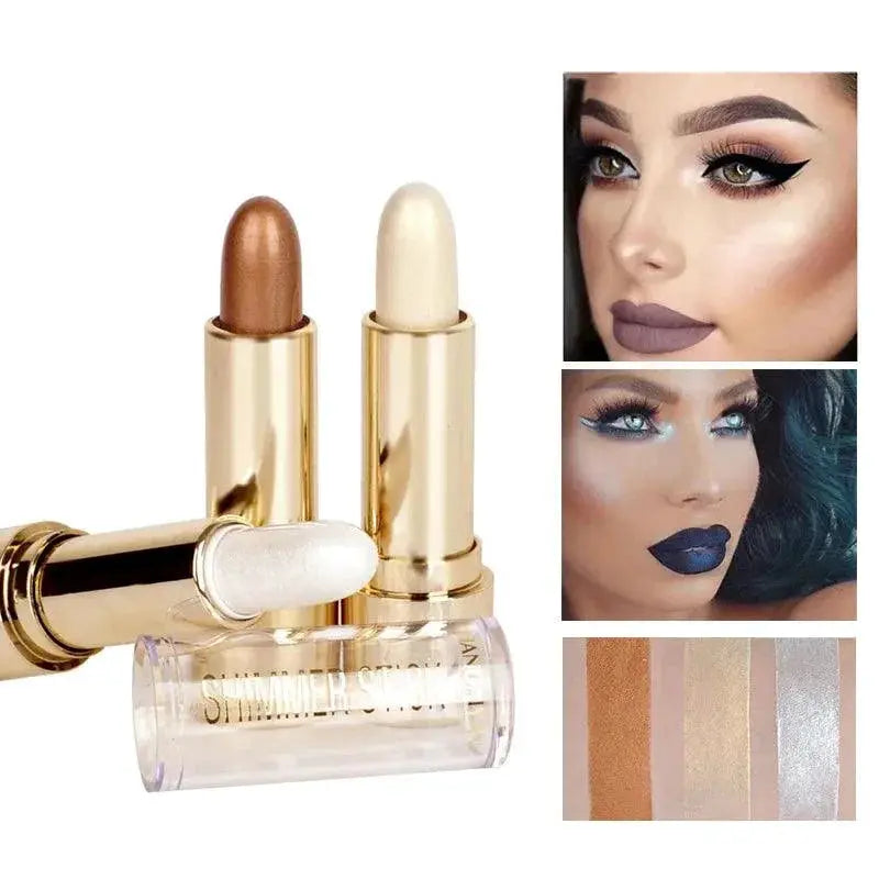 Face Glow Creamy Highlighter Bronzer Concealer 3 In 1 Stick