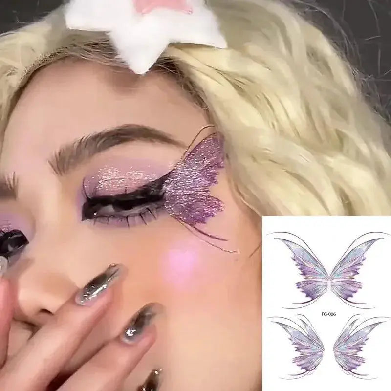 Fairy Butterfly Wings Tattoo Stickers Waterproof Body Art