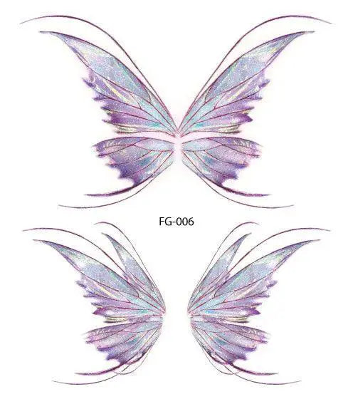 Fairy Butterfly Wings Tattoo Stickers Waterproof Body Art