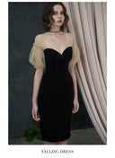 Fairy Mesh Slim Fit Beaded Dress for Magical Elegance