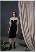 Fairy Mesh Slim Fit Beaded Dress for Magical Elegance
