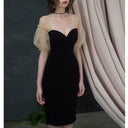 Fairy Mesh Slim Fit Beaded Dress for Magical Elegance