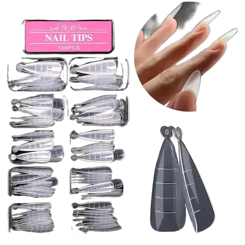 Salon-Quality Nail Tips Kit for Home Use — 1