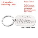 Family Name Engraved Stainless Steel Keychain Set Gift