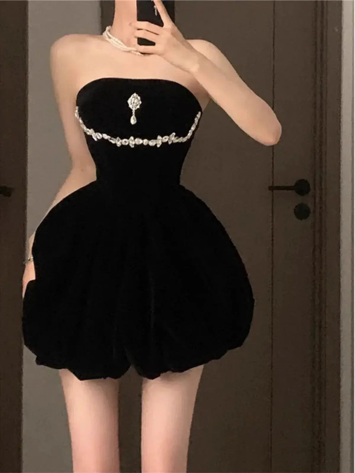 Spring Tube Top Dress For Women Elegant Chain Glam
