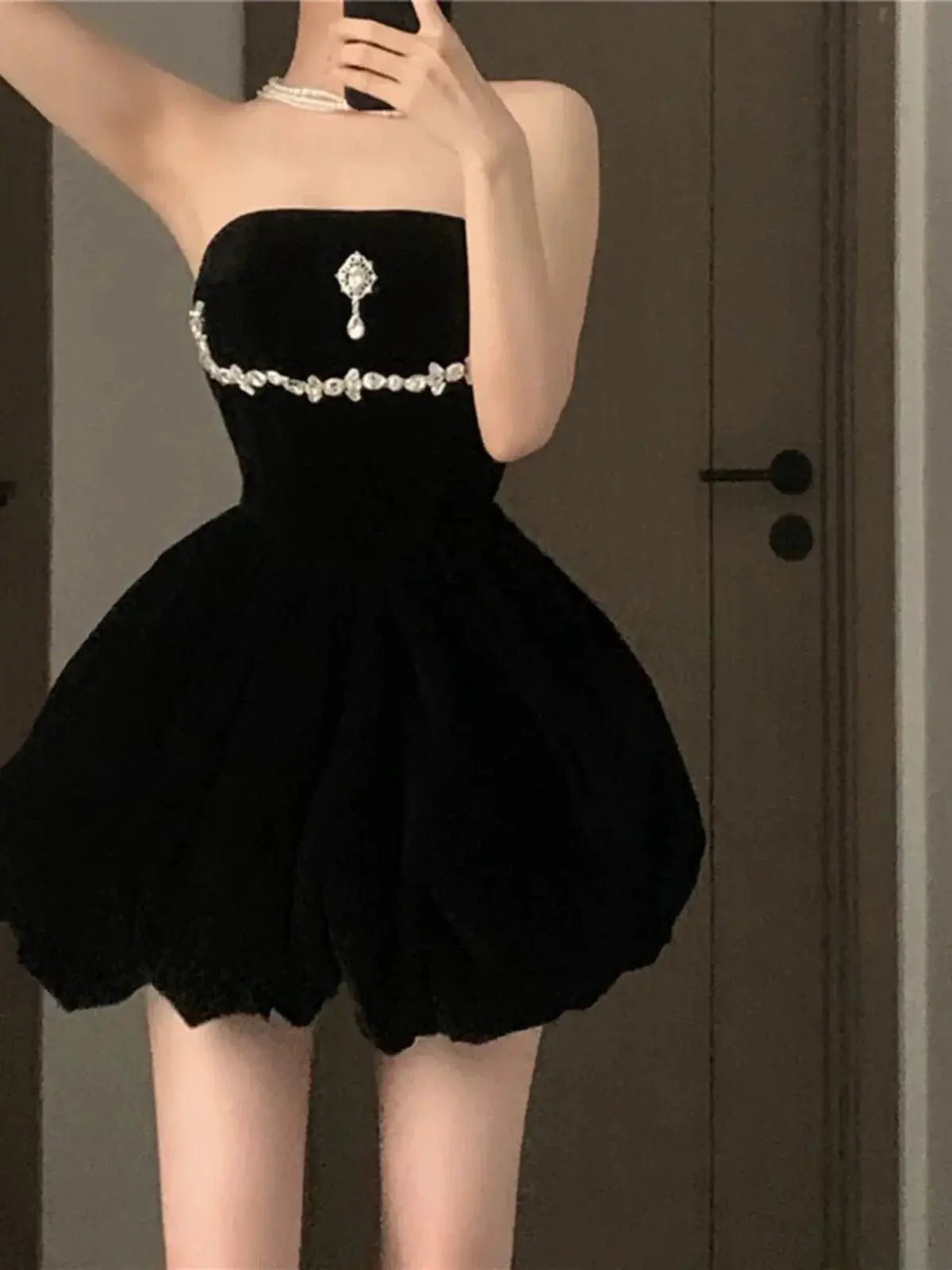 Spring Tube Top Dress For Women Elegant Chain Glam