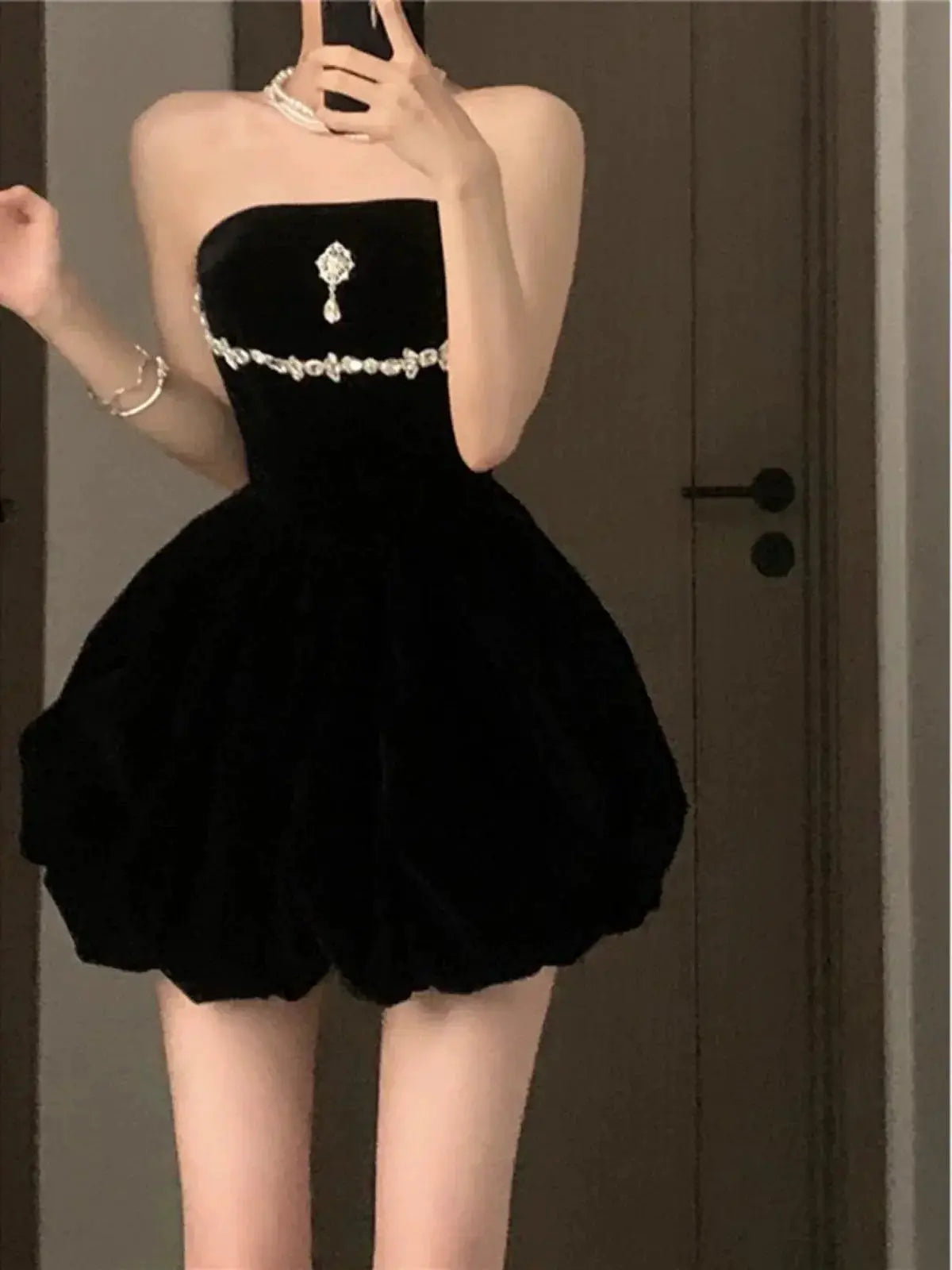 Spring Tube Top Dress For Women Elegant Chain Glam