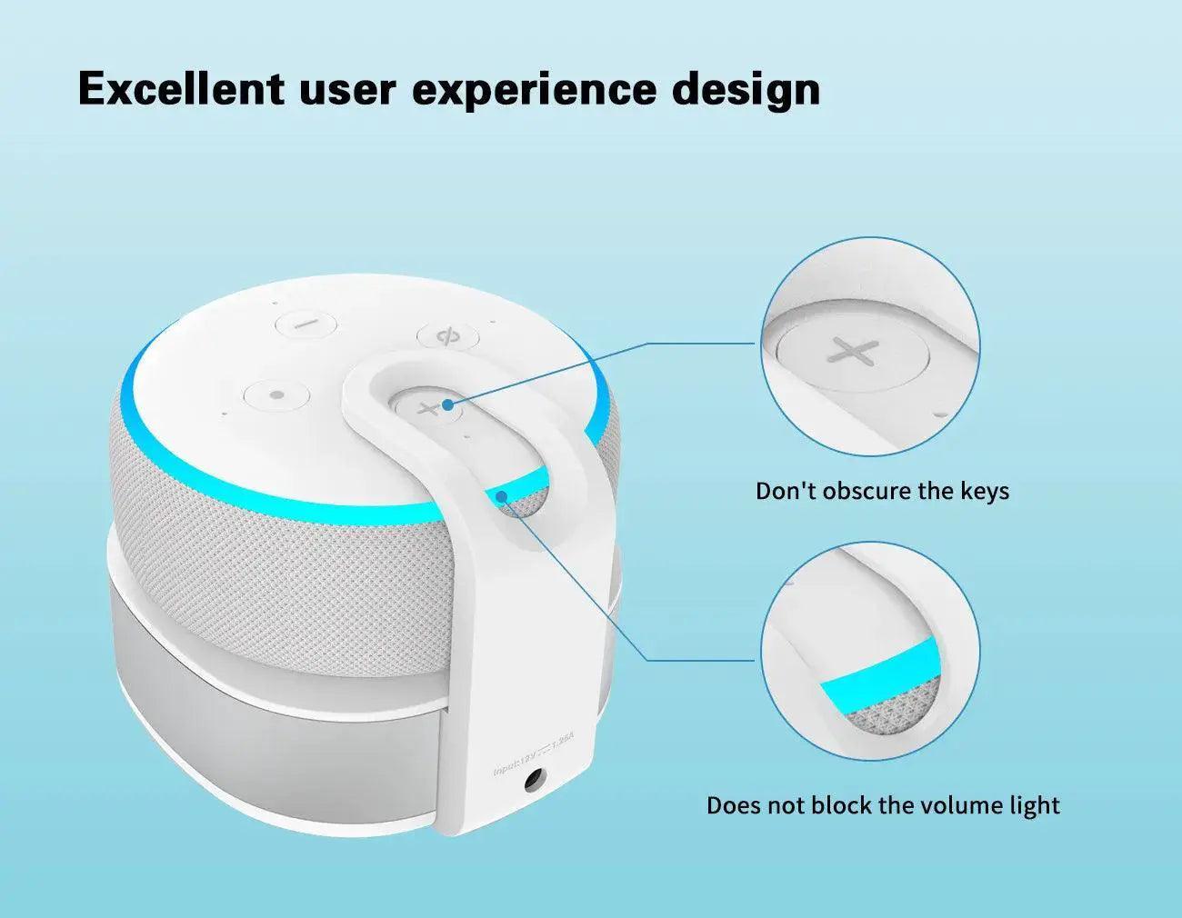 Fanxoo Echo Dot Third Gen Power Battery Base Dock Portable