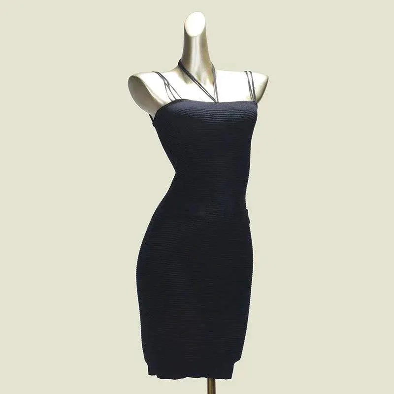 Fashion Beach Halter Dress Sexy Silhouette Style Chic