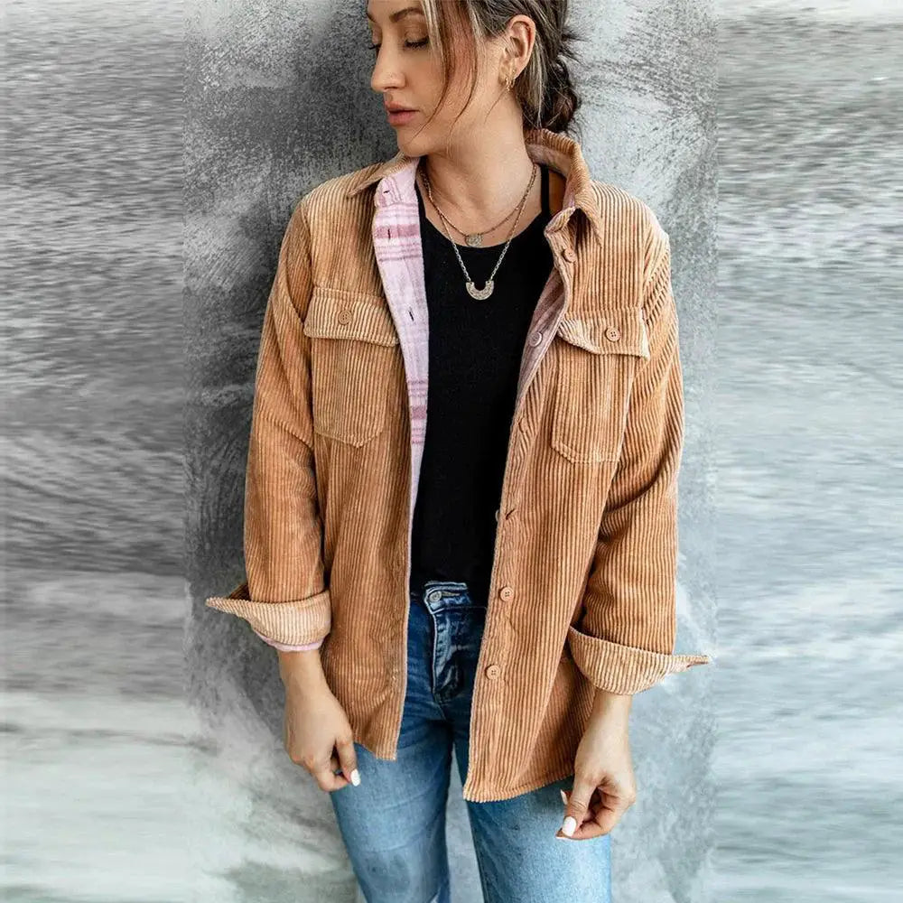 European American Style Reversible Autumn Outwear Jacket