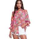 Floral Long Sleeve Shirt for Women Chic