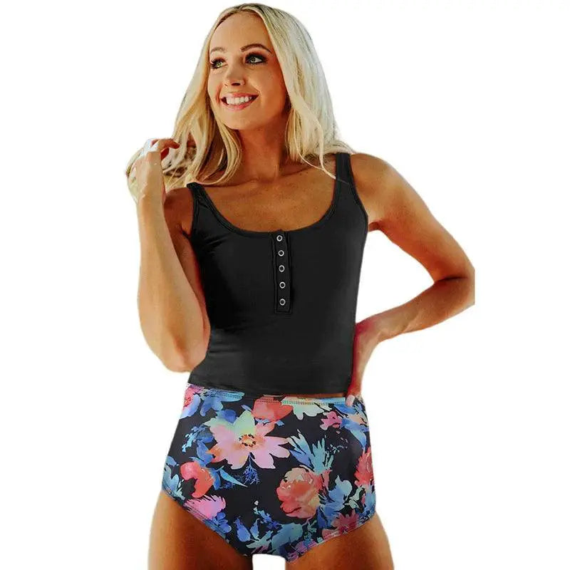 Comfortable Floral High Waist Bikini Set — product view 9