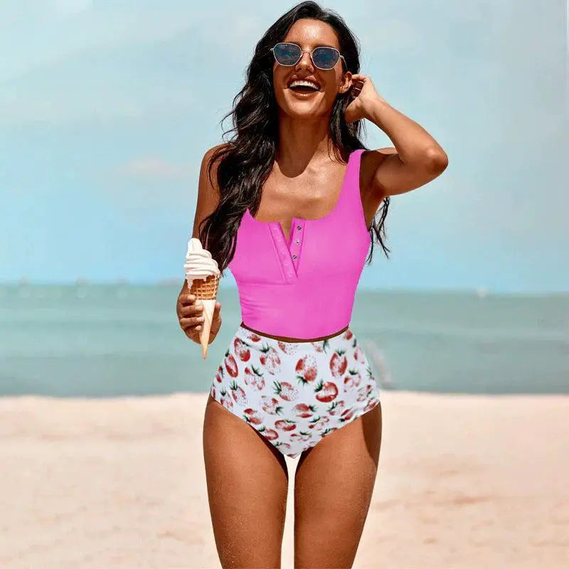 Comfortable Floral High Waist Bikini Set — product view 11