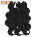 Fashion Idol Body Wave Ombre Crochet Hair Blonde Extensions
