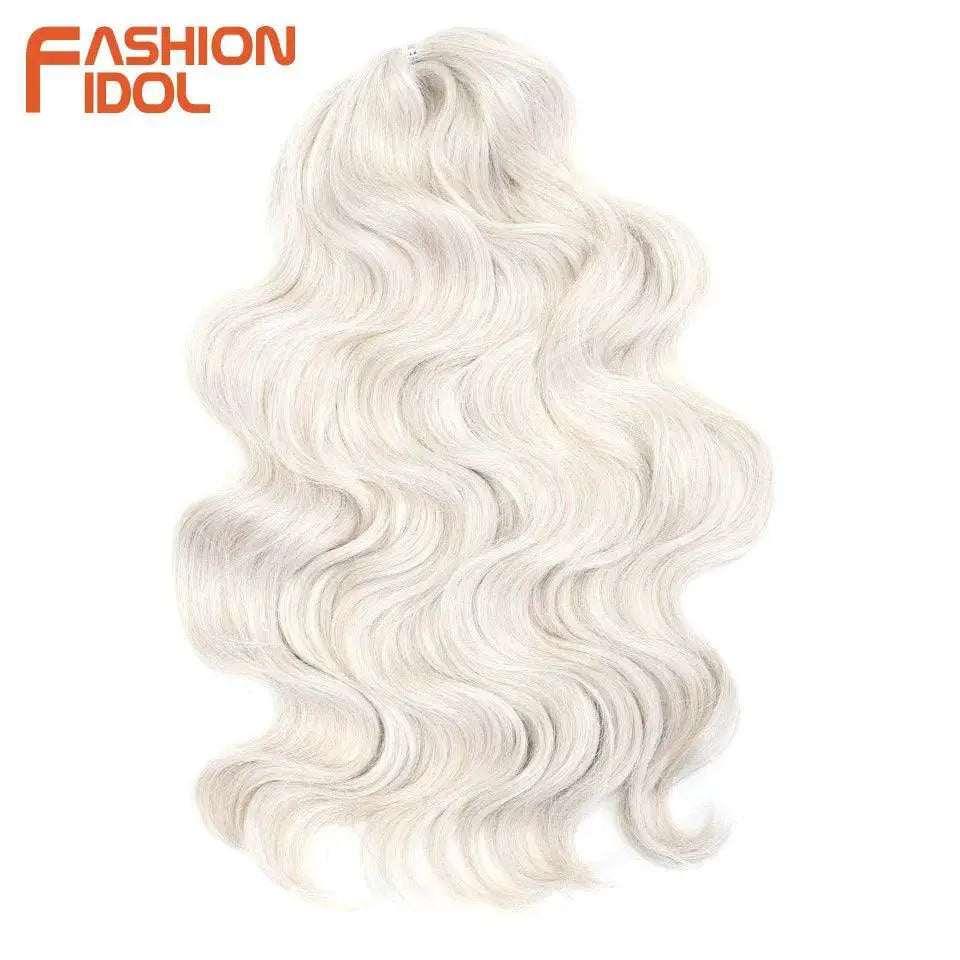 Fashion Idol Body Wave Ombre Crochet Hair Blonde Extensions